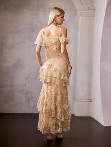 MOTF Soiréza VESTIDO DE MUJER CON BORDADOS Y APLICACIONES - Caqui - Ver 3