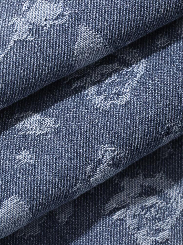 Women's Casual Everyday Denim Jeans With Pockets And Floral Print