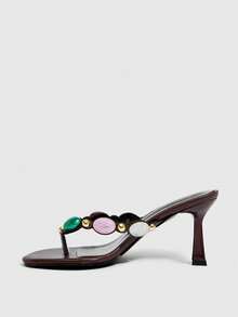 CUCCOO SZL Womenheeledsandals - Burgundy - View 4