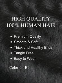 Body Wave Clip In Hair Extensions Human Hair, 8-24 Inch Clip In Extensions For Women, Body Wave Seamless Clip Ins Hair Extensions 4pcs Double Weft #1B Natural Black - Natural Black - View 2