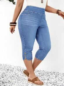 EMERY ROSE Mature Denim Quần jean denim dài đến mắt cá chân 7/8, kiểu dáng thường ngày, đa năng, phù hợp cho nữ, dành cho các dịp đặc biệt. - Rửa nhẹ - Xem 3