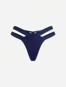Bella Beso 3pcs/Set Solid Color Hollow Out Detail G-String Underwear - Multicolor - View 5