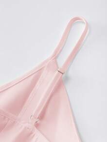 SHEIN Franclia 女士时尚休闲通勤日常办公金属扣吊带背心，春夏款 - 粉色 - 查看 4