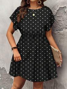 2026 New vestidos casual  Vestido midi con mangas de murciélago y estampado de leopardo para mujer de talla grande, atuendos de verano para vacaciones, atuendos de playa, vacaciones, vestido - Multicolor 2 - Ver 6