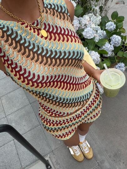 Muchica 条纹针织女装套装