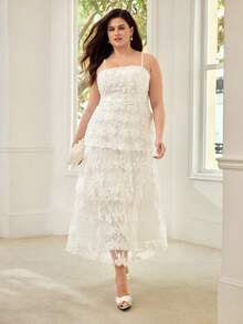 MOTF PREMIUM VESTIDO CAMISERO CON APLICACIONES PARA TALLAS GRANDES - Blanco - Ver 2