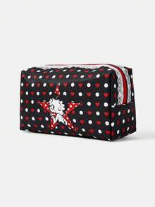 Betty Boop x SHEIN Black Betty Lady Love 波点蕾丝手拿包 - 黑色A - 查看 2