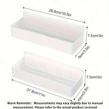 2 Pieces Magnetic Storage Basket, Suitable For Refrigerator Side - No Drill Wall Mounted Spice Rack, Kitchen Storage Organizer, Applicable For Microwave, Washing Machine, Cabinet, Plastic Hanging Shelf, Multi-Purpose, Kitchen Storage Solution | Modern Kitchen Accessories | Durable, Magnetic And Adhesive Options Available. Kitchen Storage, Tableware Set, Under Sink Cabinet, Spice Rack - Multicolor - View 10