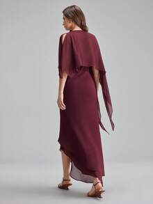 Ontre Đầm cúp ngực màu đỏ tía dáng đuôi cá, eo thon, áo choàng rời, trang phục dự tiệc cưới hiện đại thanh lịch, phong cách Pháp tối giản lãng mạn sang trọng, trang phục công sở thường ngày sành điệu, phong cách quý tộc cao cấp kín đáo, thời trang sân bay chất lượng cao, trang phục du lịch biển, thiết yếu vùng Trung Đông, chất liệu cao cấp đa năng bốn mùa, bộ hai mảnh dành cho nữ thuộc dòng sản phẩm cưới. - Màu Đỏ Sâu - Xem 6