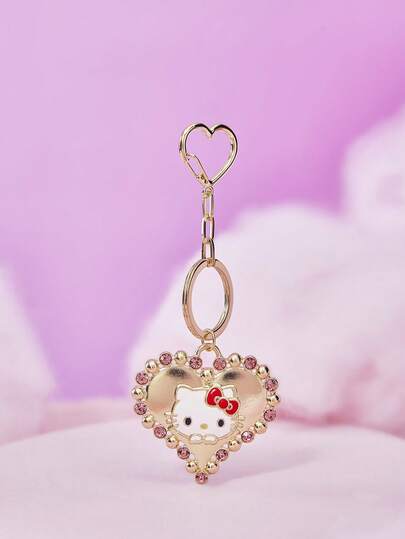 HELLO KITTY AND FRIENDS | SHEIN 1个新款创意卡通可爱猫咪钥匙扣，IP拼接设计，可爱个性化，简约大方，也可作包包挂饰，适合各种派对、音乐会、节日，精美礼品。