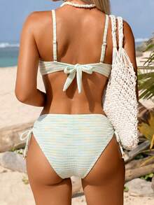 Swim Lushoire Bộ đồ bơi nữ mới với chất liệu đặc biệt, điểm nhấn là hạt cườm kim loại. - Nhiều màu - Xem 3