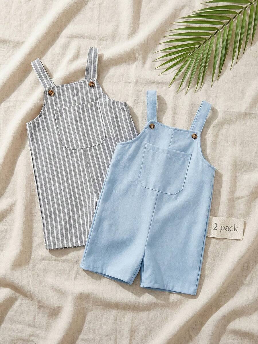 SHEIN Baby Boy Summer Casual Romper - Multicolor - View 1