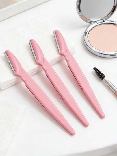 3件套男女通用面部剃刀和眉毛修剪器，多功能脱毛器，便携式脱毛器，带收纳袋的美发用品，美发配件整理器