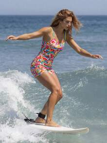 Swim SPRTY 1pc Women's Fashion Halter One-Piece Swimsuit, Summer Sports & Surfing - Multicolor - View 4