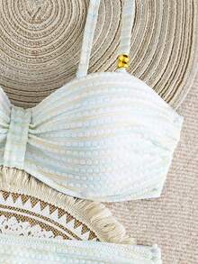 Swim Lushoire Bộ đồ bơi nữ mới với chất liệu đặc biệt, điểm nhấn là hạt cườm kim loại. - Nhiều màu - Xem 7
