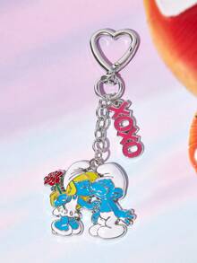 SHEIN X The Smurfs 可爱卡通锌合金包包挂饰，蓝色钥匙扣，吊坠，纪念品，收藏品，礼品，钱包，书包，背包，汽车配件 - 彩色 - 查看 6