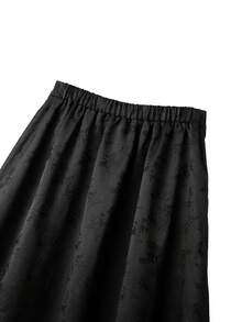 SHEIN Clasi 新款中国风优雅高端A字大码半身裙，秋季款 - 黑色 - 查看 8