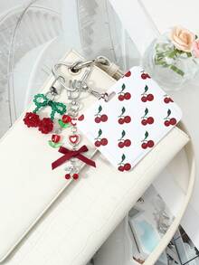 ROMWE Kawaii 1. Ngọt ngào, tinh tế, sáng tạo, đa năng, thời trang, phong cách sinh viên cao cấp, dây đeo màu đỏ, nơ, hình trái tim rỗng bằng nhựa, hoa tulip, đính hạt thủ công, pha lê giả, đá rhinestone, quả anh đào tươi sáng, họa tiết quả anh đào, nắp trượt acrylic trắng, bìa thẻ ngang, thẻ sinh viên, bìa thẻ ID, bìa thẻ ngôi sao, bìa thẻ công việc, thẻ du lịch, móc khóa tự làm, mặt dây chuyền túi xách, thích hợp cho nhân viên văn phòng, sinh viên, các cặp đôi dự tiệc, chị em gái, bạn gái, các cô gái và phụ nữ, sử dụng hàng ngày, quà tặng ngày lễ. - Màu đỏ - 151 - Xem 12