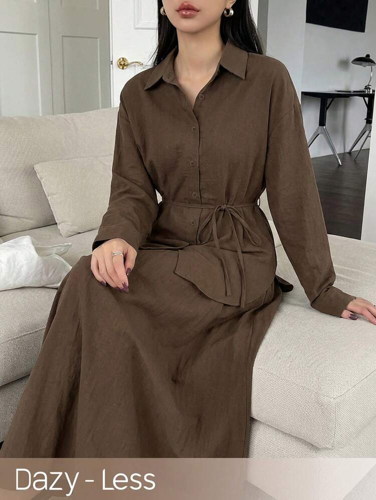 Women's Casual Vacation Tie-Waist Sleeveless Blouse And Skirt 2-Piece Set, Spring/Summer