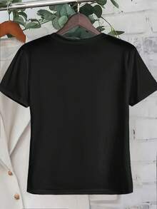 EMERY ROSE Bộ 3 áo thun in họa tiết da báo, trái tim và khẩu hiệu, kiểu dáng thường ngày. - Nhiều màu - Xem 2