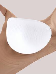 Veilyse 2pcs/Set Bra Olahraga Minimalis Nyaman untuk Wanita, Tanpa Kawat, Warna Polos untuk Musim Panas - MultiWarna - View 7