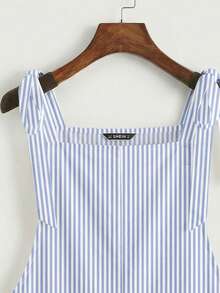 SHEIN EZwear 女士系带口袋拼接连体裤 - 彩色 - 查看 3