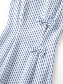 Women Midi Dresses - 藍白 - 查看 4