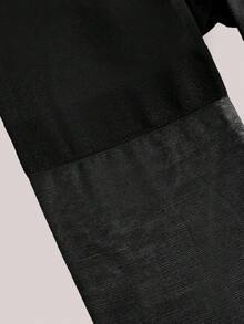 Veilyse 2双装女士性感透明黑色连裤袜，时尚简约紧身裤，舒适透气 - 黑色 - 查看 3