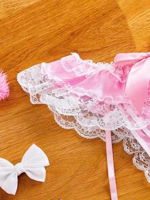 Ladies Ruffled Cute & Sexy Pink Underwear For Going Out Babydoll - Pink - View 3