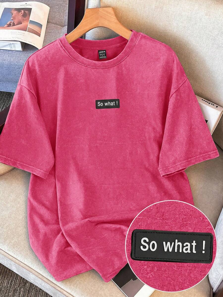 Manfinity Joysei Áo thun nam cỡ lớn màu đỏ hồng in hình bông tuyết - Màu Hoa hồng đỏ - Xem 1