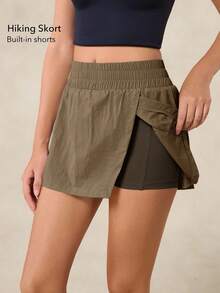 OutZeal Quần short nữ ngoài trời mùa hè, thích hợp cho leo núi, cắm trại, chống thấm nước, nhẹ, có quần short liền thân, quần dài ngoài trời. - màu nâu - Xem 2