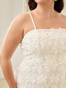 MOTF PREMIUM VESTIDO CAMISERO CON APLICACIONES PARA TALLAS GRANDES - Blanco - Ver 1