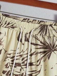 Manfinity RSRT Men's Casual Coconut Tree Print Tank Top Set, Summer, Holiday - Multicolor - View 6