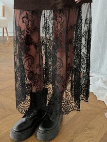 SHEIN LUNE Đầm maxi không tay nữ kiểu vintage in hoa phối ren, thích hợp mặc hàng ngày, đi làm, thời trang đa năng, mùa xuân và mùa hè. Chiếc đầm này phù hợp cho kỳ nghỉ xuân và mùa hè, với nhiều kiểu dáng như đầm maxi thường ngày, đầm đi chơi và đầm hè. Màu đen phù hợp để mặc hàng ngày, đi làm và mặc mùa hè. - Nhiều màu - Xem 7