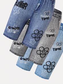 3条装 女童百搭日常穿着弹力多功能黑色打底裤 - 彩色 - 查看 4