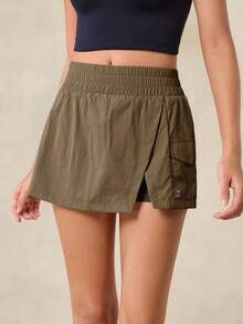 OutZeal Quần short nữ ngoài trời mùa hè, thích hợp cho leo núi, cắm trại, chống thấm nước, nhẹ, có quần short liền thân, quần dài ngoài trời. - màu nâu - Xem 10