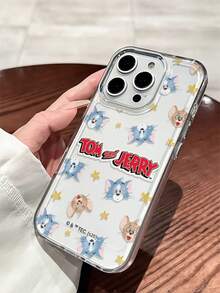 TOM & JERRY X SHEIN Desain Kartun Tom and Jerry, Casing Ponsel Transparan untuk Perlindungan Benturan, Kompatibel dengan iPhone 11/12/13/14/15/16 Pro Max, Unisex, Cocok sebagai Hadiah Liburan. - MultiWarna - View 5