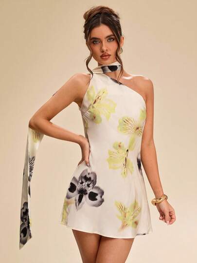 SHEIN BAE Đầm maxi hở lưng cổ yếm họa tiết hoa nhí màu vàng, đầm maxi hở lưng gợi cảm thích hợp cho kỳ nghỉ biển, đầm hoa thanh lịch, đầm hẹn hò, đầm sinh nhật, đầm dự tiệc, đầm hoa thanh lịch, đầm đi nghỉ mát biển, đầm maxi hoa mùa hè, đầm hở lưng cổ yếm dự lễ hội âm nhạc, đầm lưới hở lưng gợi cảm, đầm maxi hở lưng phong cách boho, đầm đi nghỉ mát, trang phục nghỉ hè, trang phục đi nghỉ mát cho nữ, thanh lịch cho nữ, đầm mùa hè