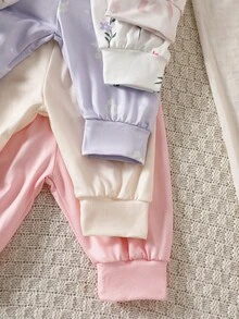 SHEIN 男女宝宝五件套 - 连体衣+裤子+帽子，可爱夏季套装 - 彩色 - 查看 3