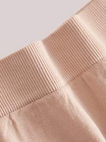 4条装高腰无痕丁字裤，女士内衣，性感三角裤 - 杏色 - 查看 5