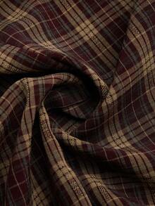 SHEIN Sweetro Plus Size Women's Retro Plaid Bow Tie Shirt, Slim Fit, Suitable For Spring And Autumn - Multicolor - View 3