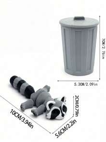 POKOJA LAND A Printed Little Raccoon Toys, Stress Toys, Sensory Toys, Squishy Toys, Toys For Boys And Girls, Sturdy Plastic Ornaments For Desks And Home, Perfect Gift For Christmas And Halloween Presents. - Multicolor - View 3