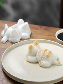 Zazumi 1Pc/2Pcs/3Pcs Japanese Cat Onigiri Mold, Cute Animal-Shaped Rice Ball Maker, Creative Sushi Rice Shaping Tool - Multicolor - View 4