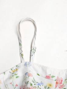 SHEIN 少女碎花无袖中长连衣裙，清新粉色 - 粉色 - 查看 7