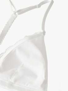 Bisouelle Đồ lót áo ngực hở lưng ren gợi cảm cho nữ - trắng - Xem 6