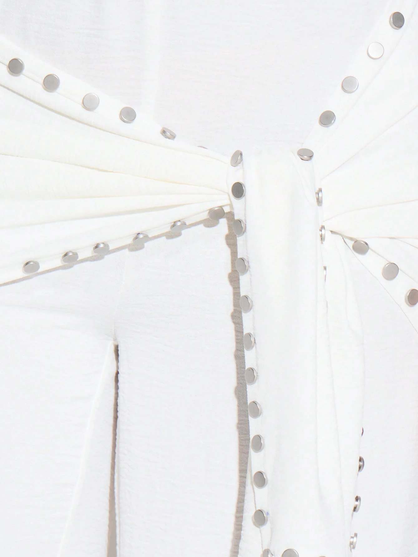 KIZN High Rise Wide Leg Pants With Eyelet Detail