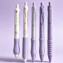 10 piezas Bolígrafo de gel retráctil, tinta negra de secado rápido para estudiantes, exámenes, tareas y escritura de alto volumen, bolígrafo de agarre suave estético para firmas - Color - Ver 1