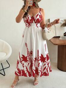 Ceyna 大码女装新款时尚优雅红白碎花深V领收腰A字长款连衣裙吊带连衣裙女式连衣裙长款连衣裙Zanzea女式连衣裙碎花连衣裙女式夏季连衣裙女式吊带连衣裙女式度假连衣裙红白碎花连衣裙女式假日连衣裙度假套装女式连衣裙露背连衣裙女式吊带连衣裙女式夏季套装女式连衣裙女式吊带连衣裙沙滩装女式套装女式休闲连衣裙女式夏季女式夏季套装 - 紅白色 - 查看 4