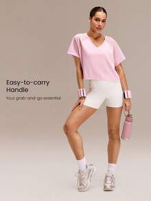GLOWMODE Bình giữ nhiệt Summer Sips 25 OZ bằng thép không gỉ, nắp đậy một chạm tiện dụng, thích hợp mang theo hàng ngày, khi tập luyện hoặc du lịch. - Hồng - Xem 4