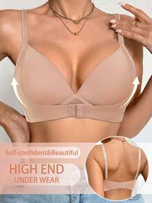 1pc Wireless Bra For Women - Apricot - View 4